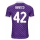 Camisola Futebol ACF Fiorentina Bianco #42 2023-24 Principal Equipamento Homem