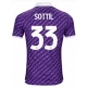 Camisola Futebol ACF Fiorentina Sottil #33 2023-24 Principal Equipamento Homem