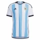 Camisola Futebol Argentina Lionel Messi #10 Copa do Mundo 2022 Principal Homem Equipamento