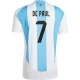 Camisola Futebol Argentina De Paul #7 Copa America 2024 Principal Homem Equipamento