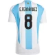 Camisola Futebol Argentina E. Fernandez #8 Copa America 2024 Principal Homem Equipamento