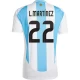 Camisola Futebol Argentina L. Martinez #22 Copa America 2024 Principal Homem Equipamento