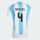 Camisola Futebol Argentina Montiel #4 Copa America 2024 Principal Homem Equipamento