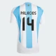 Camisola Futebol Argentina Palacios #14 Copa America 2024 Principal Homem Equipamento