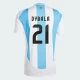 Camisola Futebol Argentina Paulo Dybala #21 Copa America 2024 Principal Homem Equipamento