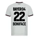 Camisola Futebol Bayer 04 Leverkusen 2023-24 Boniface #22 Alternativa Equipamento Homem