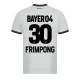 Camisola Futebol Bayer 04 Leverkusen 2023-24 Frimpong #30 Alternativa Equipamento Homem