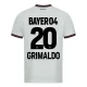 Camisola Futebol Bayer 04 Leverkusen 2023-24 Grimaldo #20 Alternativa Equipamento Homem