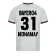 Camisola Futebol Bayer 04 Leverkusen 2023-24 Monamay #31 Alternativa Equipamento Homem
