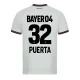 Camisola Futebol Bayer 04 Leverkusen 2023-24 Puerta #32 Alternativa Equipamento Homem