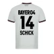 Camisola Futebol Bayer 04 Leverkusen 2023-24 Schick #14 Alternativa Equipamento Homem