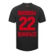 Camisola Futebol Bayer 04 Leverkusen Boniface #22 2023-24 Principal Equipamento Homem