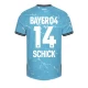 Camisola Futebol Bayer 04 Leverkusen Schick #14 2023-24 Terceiro Equipamento Homem