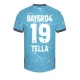 Camisola Futebol Bayer 04 Leverkusen Tella #19 2023-24 Terceiro Equipamento Homem