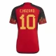 Camisola Futebol Bélgica Eden Hazard #10 Copa do Mundo 2022 Principal Homem Equipamento