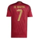 Camisola Futebol Bélgica Kevin De Bruyne #7 UEFA Euro 2024 Principal Homem Equipamento
