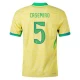 Camisola Futebol Brasileira Casemiro #5 Copa America 2024 Principal Homem Equipamento