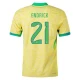 Camisola Futebol Brasileira Endrick #21 Copa America 2024 Principal Homem Equipamento
