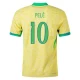Camisola Futebol Brasileira Pele #10 Copa America 2024 Principal Homem Equipamento