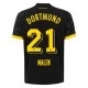 Camisola Futebol BVB Borussia Dortmund 2023-24 Malen #21 Alternativa Equipamento Homem