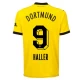 Camisola Futebol BVB Borussia Dortmund Haller #9 2023-24 Principal Equipamento Homem