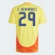Camisola Futebol Colômbia C. Hernandez #29 Copa America 2024 Principal Homem Equipamento