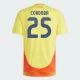Camisola Futebol Colômbia Cordoba #25 Copa America 2024 Principal Homem Equipamento