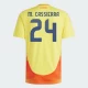 Camisola Futebol Colômbia M. Cassierra #24 Copa America 2024 Principal Homem Equipamento