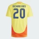 Camisola Futebol Colômbia Richard Rios #20 Copa America 2024 Principal Homem Equipamento
