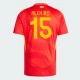 Camisola Futebol Espanha Alex B. #15 UEFA Euro 2024 Principal Homem Equipamento