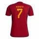 Camisola Futebol Espanha Alvaro Morata #7 Copa do Mundo 2022 Principal Homem Equipamento