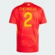 Camisola Futebol Espanha Cucurella #2 UEFA Euro 2024 Principal Homem Equipamento