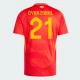 Camisola Futebol Espanha Oyarzabal #21 UEFA Euro 2024 Principal Homem Equipamento
