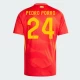 Camisola Futebol Espanha Pedro Porro #24 UEFA Euro 2024 Principal Homem Equipamento