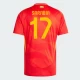 Camisola Futebol Espanha Sarabia #17 UEFA Euro 2024 Principal Homem Equipamento