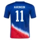 Camisola Futebol Estados Unidos Aaronson #11 Copa America 2024 Alternativa Homem Equipamento