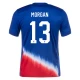 Camisola Futebol Estados Unidos Morgan #13 Copa America 2024 Alternativa Homem Equipamento