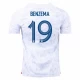 Camisola Futebol França Karim Benzema #19 Copa do Mundo 2022 Alternativa Homem Equipamento