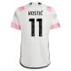 Camisola Futebol Juventus FC 2023-24 Kostic #11 Alternativa Equipamento Homem