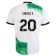 Camisola Futebol Liverpool FC 2023-24 Diogo J. #20 Alternativa Equipamento Homem