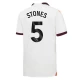 Camisola Futebol Manchester City 2023-24 Stones #5 Alternativa Equipamento Homem