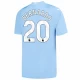Camisola Futebol Manchester City Bernardo Silva #20 2023-24 Principal Equipamento Homem
