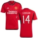 Camisola Futebol Manchester United Christian Eriksen #14 2023-24 UCL Principal Equipamento Homem