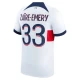Camisola Futebol Paris Saint-Germain PSG 2023-24 Zaire-Emery #33 Alternativa Equipamento Homem