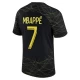 Camisola Futebol Paris Saint-Germain PSG Kylian Mbappé #7 2023-24 Fourth Equipamento Homem