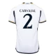Camisola Futebol Real Madrid Carvajal #2 2023-24 Principal Equipamento Homem