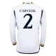 Camisola Futebol Real Madrid Carvajal #2 2023-24 Principal Equipamento Homem Manga Comprida