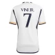 Camisola Futebol Real Madrid Vinicius Junior #7 2023-24 Principal Equipamento Homem