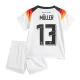 Criança Camisola Futebol Alemanha Thomas Müller #13 UEFA Euro 2024 Principal Equipamento (+ Calções)