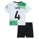 Criança Camisola Futebol Liverpool FC 2023-24 Virgil van Dijk #4 2ª Equipamento (+ Calções)